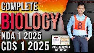 NDA 1 2025 Complete Biology  CDS 1 2025 Complete Biology  CAPF 2025 Biology [upl. by Asfah4]