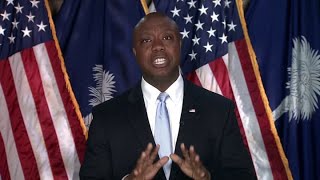 Senator Tim Scott delivers the Republican response to the State of the Union [upl. by Eerak]