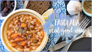 Greek Fasolada Soup Traditional Recipe  Cooking [upl. by Ursal]