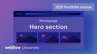 Design a hero section – Build a portfolio site in Webflow Day 1 [upl. by Liauqram617]