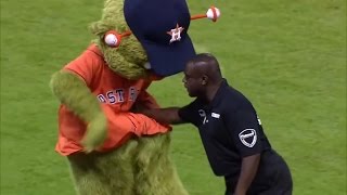 Dance Battle  Astros Mascot vs Security guard [upl. by Annaes221]