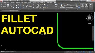 How to use Fillet in AutoCAD 2018 [upl. by Monagan]