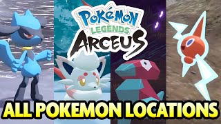 EVERY POKEMON LOCATION in POKEMON LEGENDS ARCEUS All Rare Pokemon [upl. by Kristel]