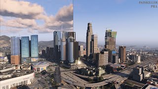 GTA 5  Overmodded Map and Graphics 2022 vs Vanilla [upl. by Silberman104]