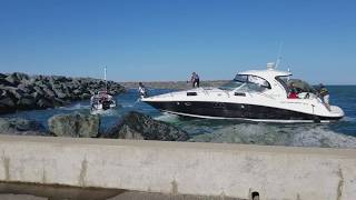 Boat Crashes into Rocks amp Police Boat [upl. by Niliak]