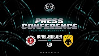 Hapoel Jerusalem v AEK  Press Conference  Basketball Champions League 202223 [upl. by Marv412]