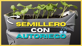 Como hacer un SEMILLERO CASERO CON AUTORIEGO 💧💦 [upl. by Dannel]