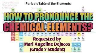 HOW TO PRONOUNCE THE 118 ELEMENTS IN PERIODIC TABLE  Teacher Maureen [upl. by Jennette]