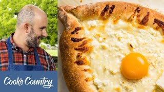 How to Make Adjaruli Khachapuri Georgian Cheese Bread [upl. by Ho]