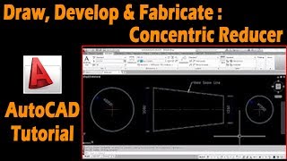 How To Draw A Concentric Reducer In AutoCAD  Complete Tutorial  Development amp Fabrication [upl. by Trahurn]