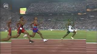 Michael Johnson Sprints To Gold At 1996 Olympic Games  Gold Medal Moments Presented By HERSHEYS [upl. by Wurtz]