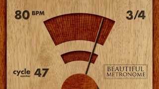 80 BPM 34 Wood Metronome HD [upl. by Krell581]