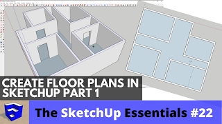 Creating 3D Floor Plans in SketchUp Part 1  The SketchUp Essentials 22 [upl. by Ised]