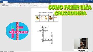 Cruzadinhas como fazer utilizando Word [upl. by Accever]