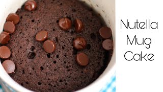 Nutella mug cake3 ingredients 1 min recipe [upl. by Neeluqcaj391]