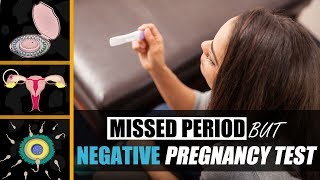 Missed period negative pregnancy test  Causes of late period when pregnancy test is negative [upl. by Tiertza289]