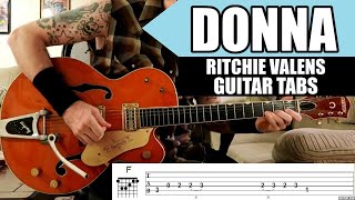 Donna with Tabs amp Chords  Ritchie Valens [upl. by Urbannal]