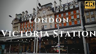 London Victoria Station Walk Through England 4K [upl. by Ahsemaj]