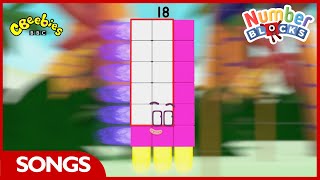 Eighteen  Numberblocks  CBeebies [upl. by Berkin]