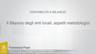 Pepe  07  Il Bilancio degli enti locali aspetti metodologici [upl. by Hgieloj]