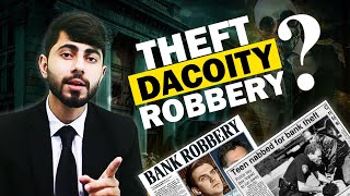 Difference Between Theft Robbery and Dacoity [upl. by Anaes651]