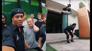 Ronaldinho vs Parkour Skills Challenge 🇲🇽 [upl. by Olen32]