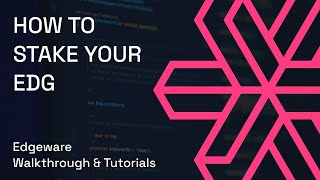 How to Stake Edgeware Full Guide [upl. by Kcirdek]