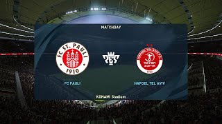 FC St Pauli vs Hapoel Tel Aviv 22072023 Club Friendlies PES 2021 [upl. by Gaylor]