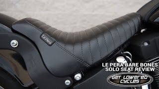 Le Pera Bare Bones Solo Seat Review  GetLoweredcom [upl. by Ahsilav90]