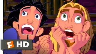 The Road to El Dorado 2000  The Stone Jaguar Attack Scene 910  Movieclips [upl. by Adnilev411]