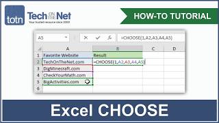 How to use the CHOOSE function in Excel [upl. by Larimore251]