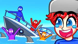 7 FRIENDS on ONE BOAT… GANG BEASTS [upl. by Nylisoj881]