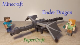 018 DIY Minecraft  Ender Dragon Papercraft Model 🙂 [upl. by Noterb]