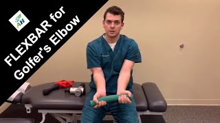 Rehab for Golfer’s Elbow  Theraband Flexbar [upl. by Ahl]