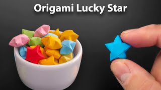 Origami Lucky Star  How to fold [upl. by Fenelia]