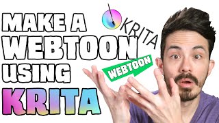 How to Make a Webtoon Using Krita  Tutorial for Canvas and Originals [upl. by Ahsilat]