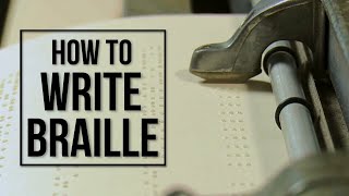 How Blind People Write Braille [upl. by Ahsemaj]