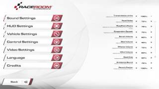 RaceRoom  New Menu amp Settings [upl. by Acirema]