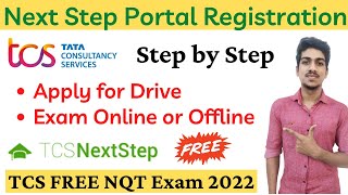 TCS Next Step Complete Registration Process  Apply For Drive Option  TCS Nextstep Registration [upl. by Assyla262]