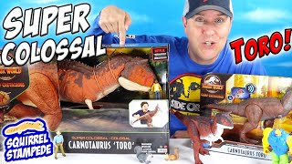 Jurassic World Super Colossal Carnotaurus Toro Dino Escape Review [upl. by Adnawal300]