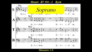 Mozart  KV194  Missa Brevis in D major  1Kyrie  Soprano [upl. by Littell182]