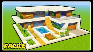 TUTO GRANDE MAISON MODERNE FACILE A FAIRE  MINECRAFT [upl. by Farlie80]