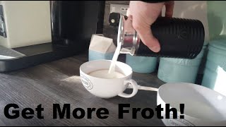 How to Get More Froth from Your Nespresso Coffee Aeroccino  Nespresso tips and help [upl. by Ecinereb585]