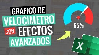 Gráfico de velocímetro con efectos avanzados en Excel [upl. by Amena]