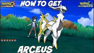 HOW TO CATCH ARCEUS POKEMON ULTRA SUN AND MOON PARDOY [upl. by Eyar]