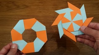 How To Make a Paper Transforming Ninja Star  Origami [upl. by Wavell]