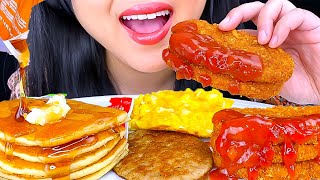 ASMR GIANT MCDONALDS BREAKFAST PLATTER [upl. by Aneeroc]