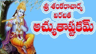 ACHYUTASTAKAM WITH TELUGU LYRICS amp MEANING [upl. by Xavler]