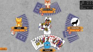 double deck pinochle  Im too chicken to bid [upl. by Airretnahs]