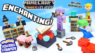 Minecraft Caves amp Cliffs Enchanting Room and Action Figures Review [upl. by Fast]